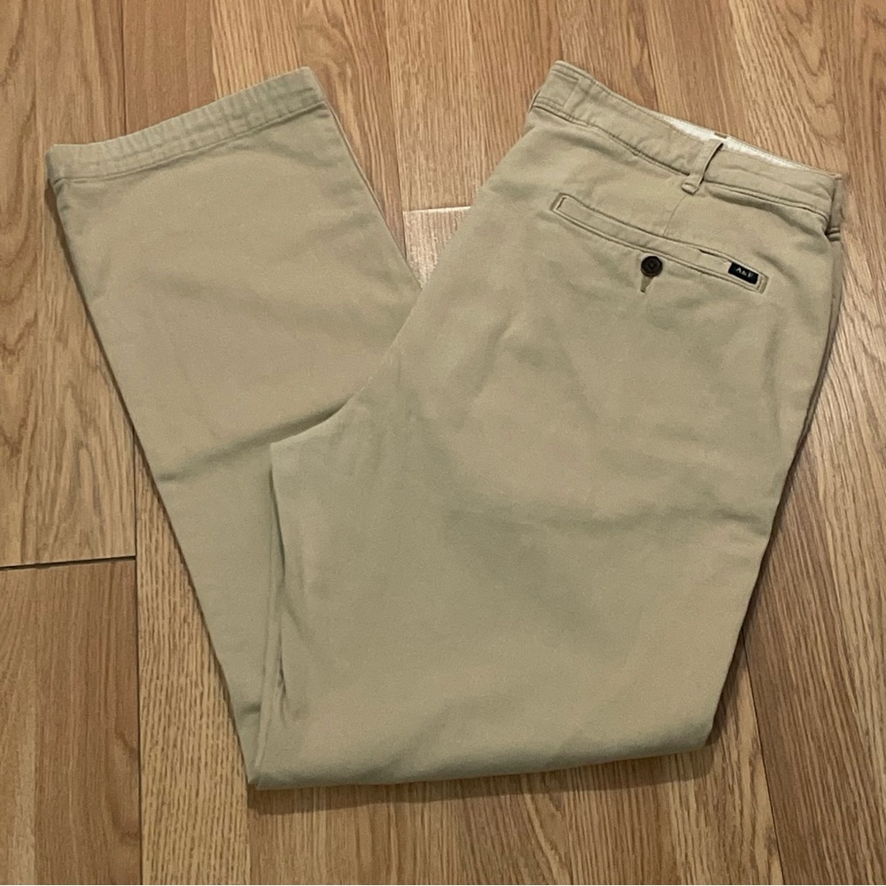 Abercrombie & Fitch Mens Classic Straight Chino Pants 36x32 (36x30) Beige Preppy